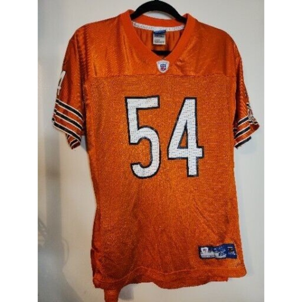 NFL Reebok Youth XL Chicago Bears Brian Urlacher 54 Jersey Orange Football